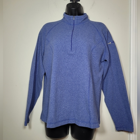 L.L. Bean Fleece Purple Quarter Zip Sweater sz M 247229 - Picture 1 of 10